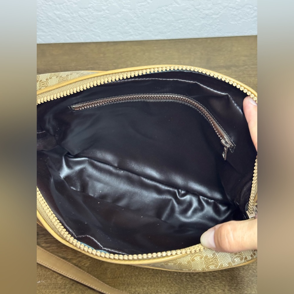 Céline Vintage Macadam Tan Leather Shoulder Crossbody Bag EUC - Picture 11 of 14